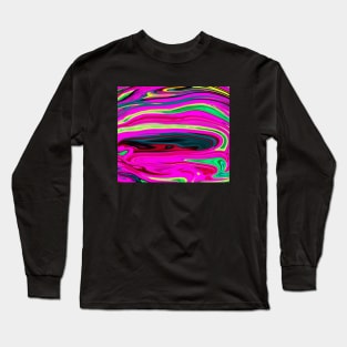 Colorful waves Marble Waves effect Long Sleeve T-Shirt